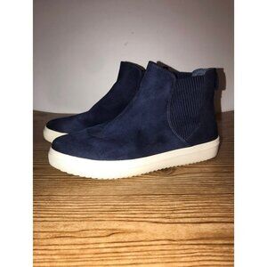 Steven by steve madden dark blue suede slip on shoes size 8m